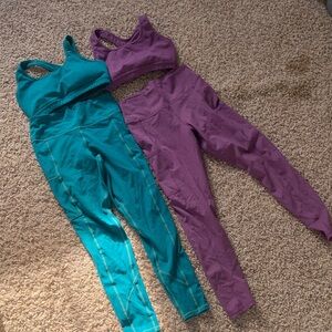 Teal and Purple Activewear Set